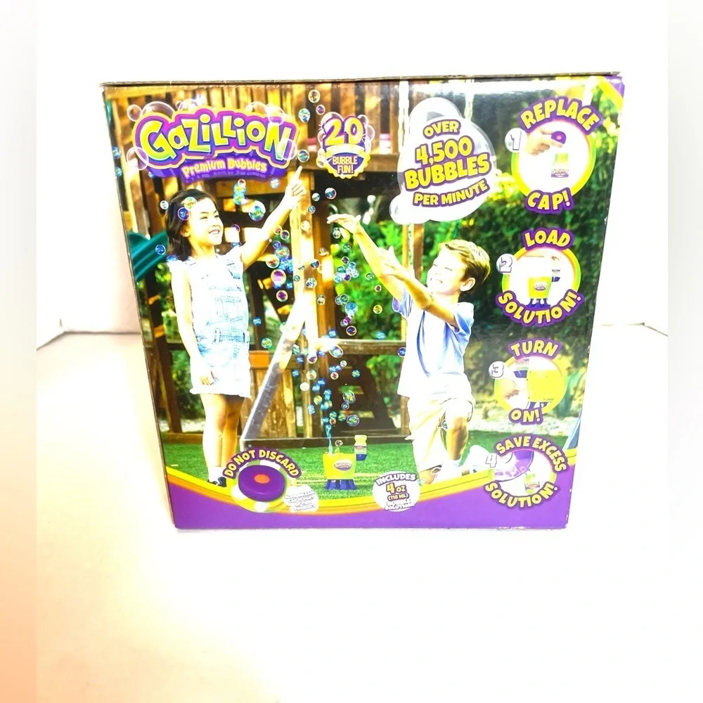 Gazillion Premium Bubble Machine Tornado Kids Outdoor Toy NEW